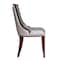 Manhattan Comfort Fifth Avenue Faux Leather Dining Chair (Set of Two) in Silver and Walnut DC008-SV - alternate 2